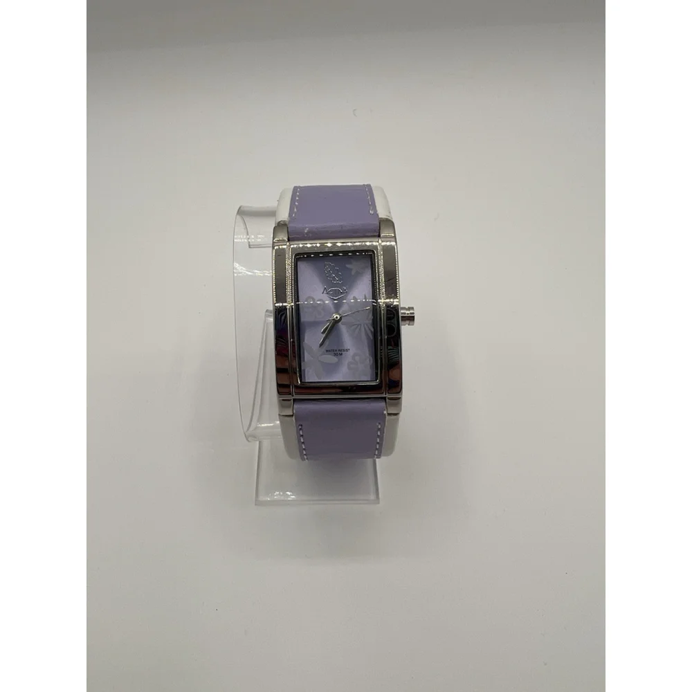 Activa Analog Woman’s Watch Purple Dial Leather Sliver Tone Casual Wristband